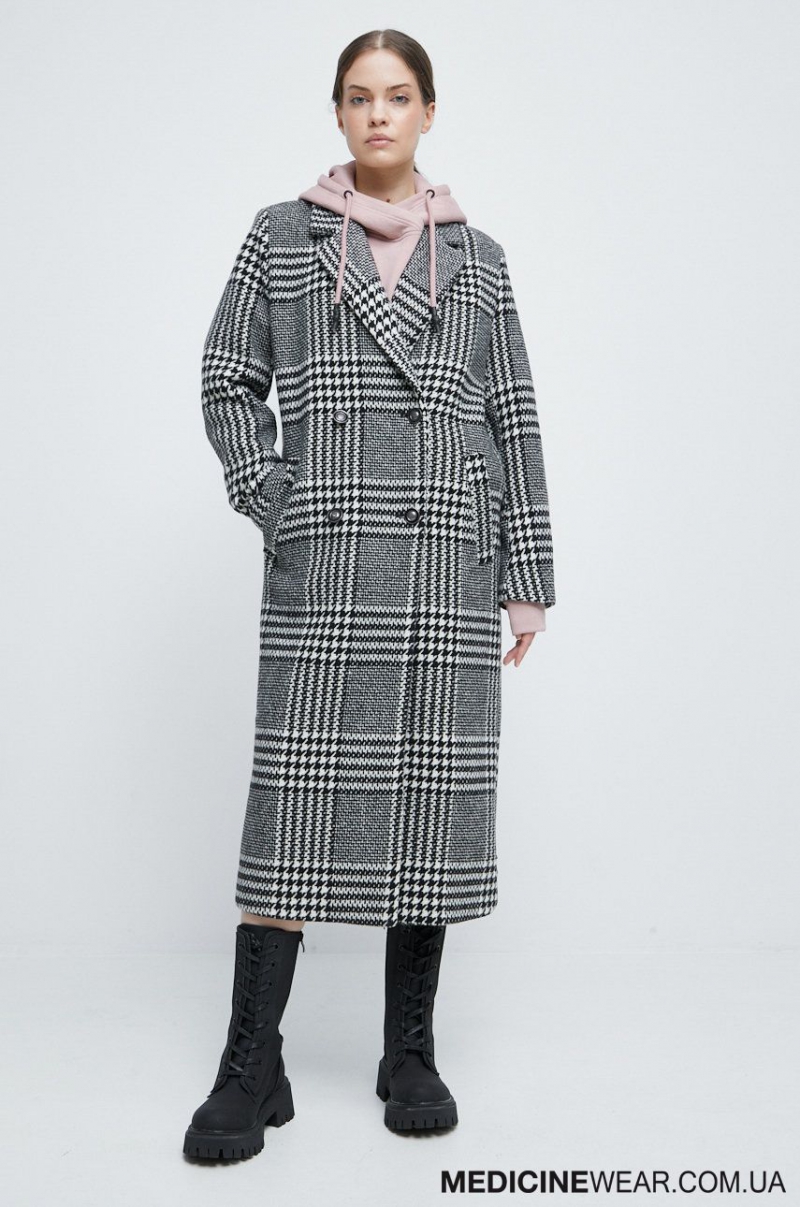 Пальто жіноче з домішкою вовни MEDICINE RW22-KPD502