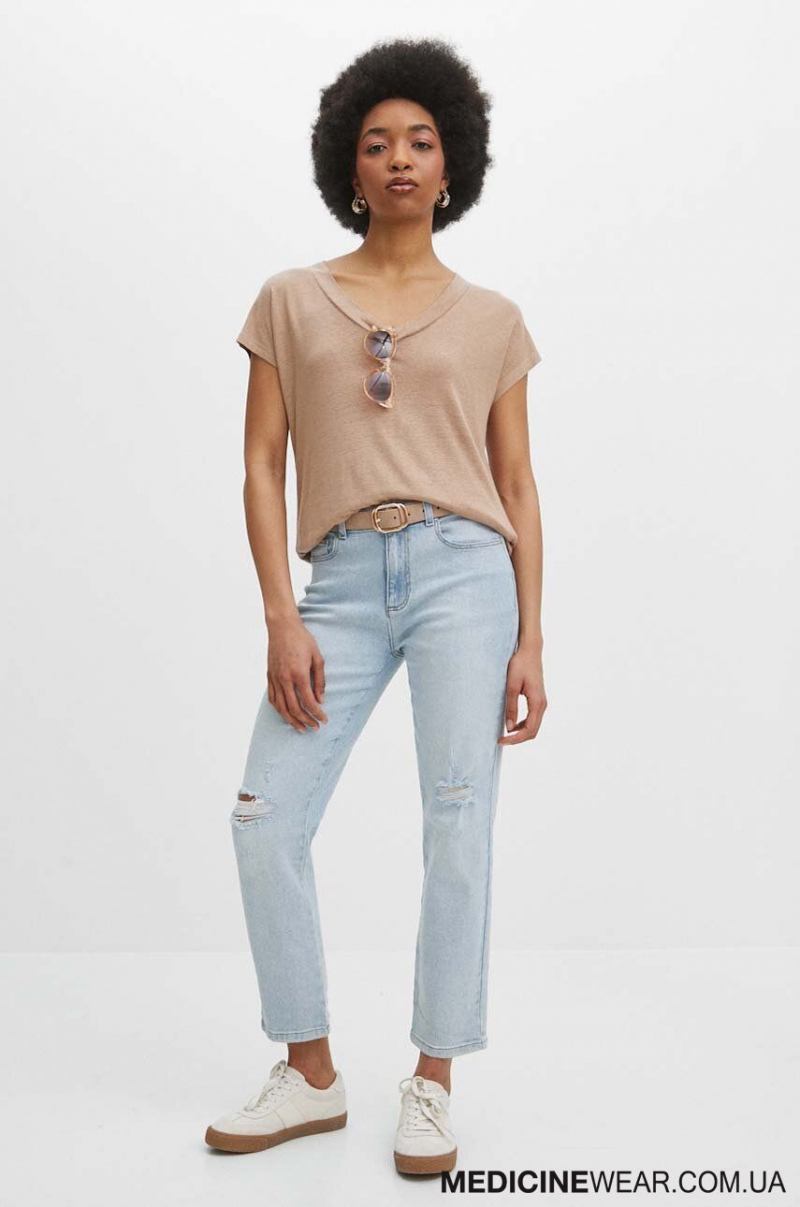 Футболка женская льняная MEDICINE RS24-TSD701